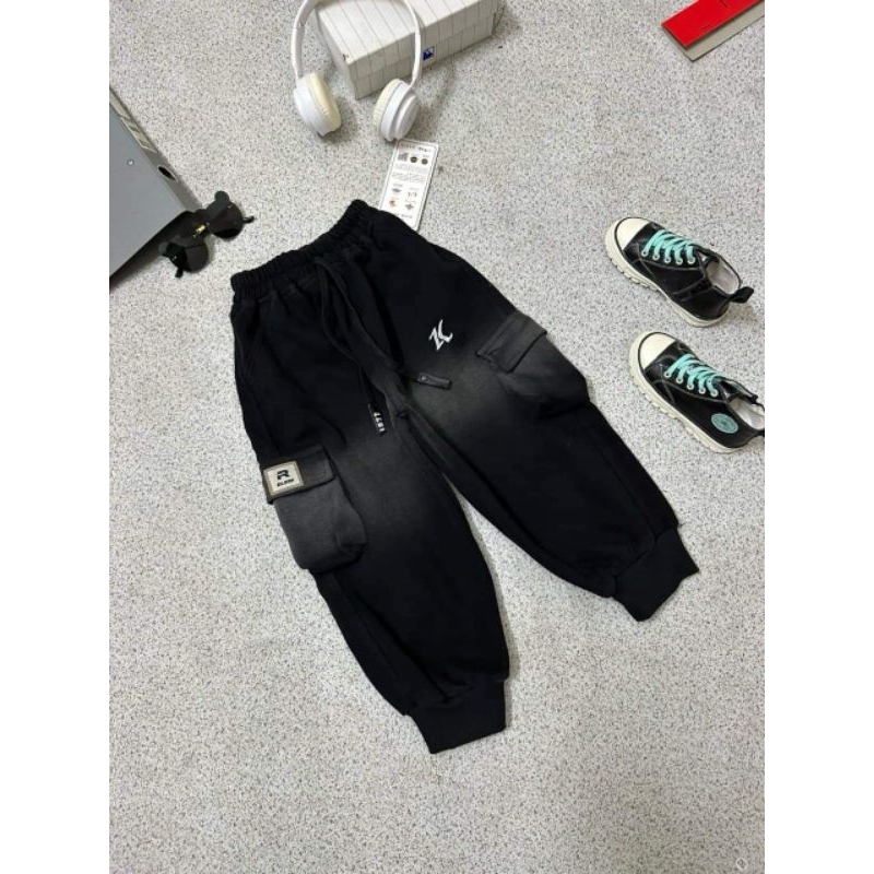 Quần nỉ trẻ em quần dài mùa đông Nỉ LOANG size từ 14-57kg