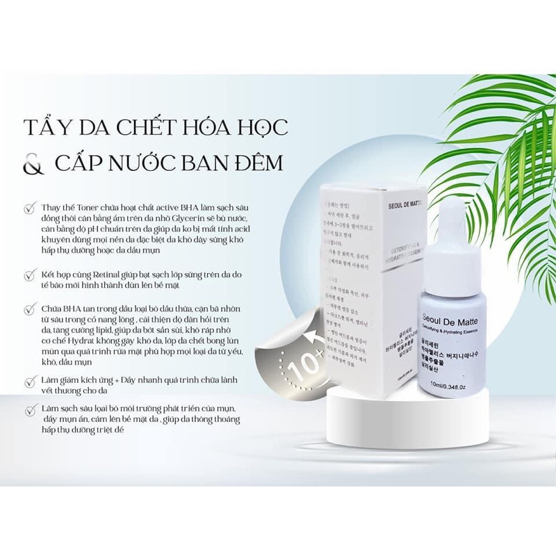 (Tặng nạ) Serum làm sạch và cấp nước ban đêm hạn 2028  rose de seoul Thải độc seoul de matte  IS450
