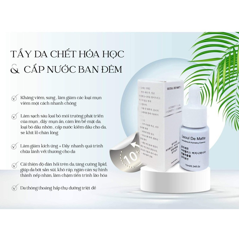 (Tặng nạ) Serum làm sạch và cấp nước ban đêm hạn 2028  rose de seoul Thải độc seoul de matte  IS450
