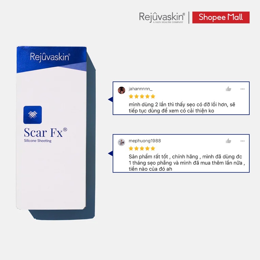 Ảnh Miếng Dán Sẹo Lồi / Phì Đại REJUVASKIN Scar FX 3,75x12,5cm 4