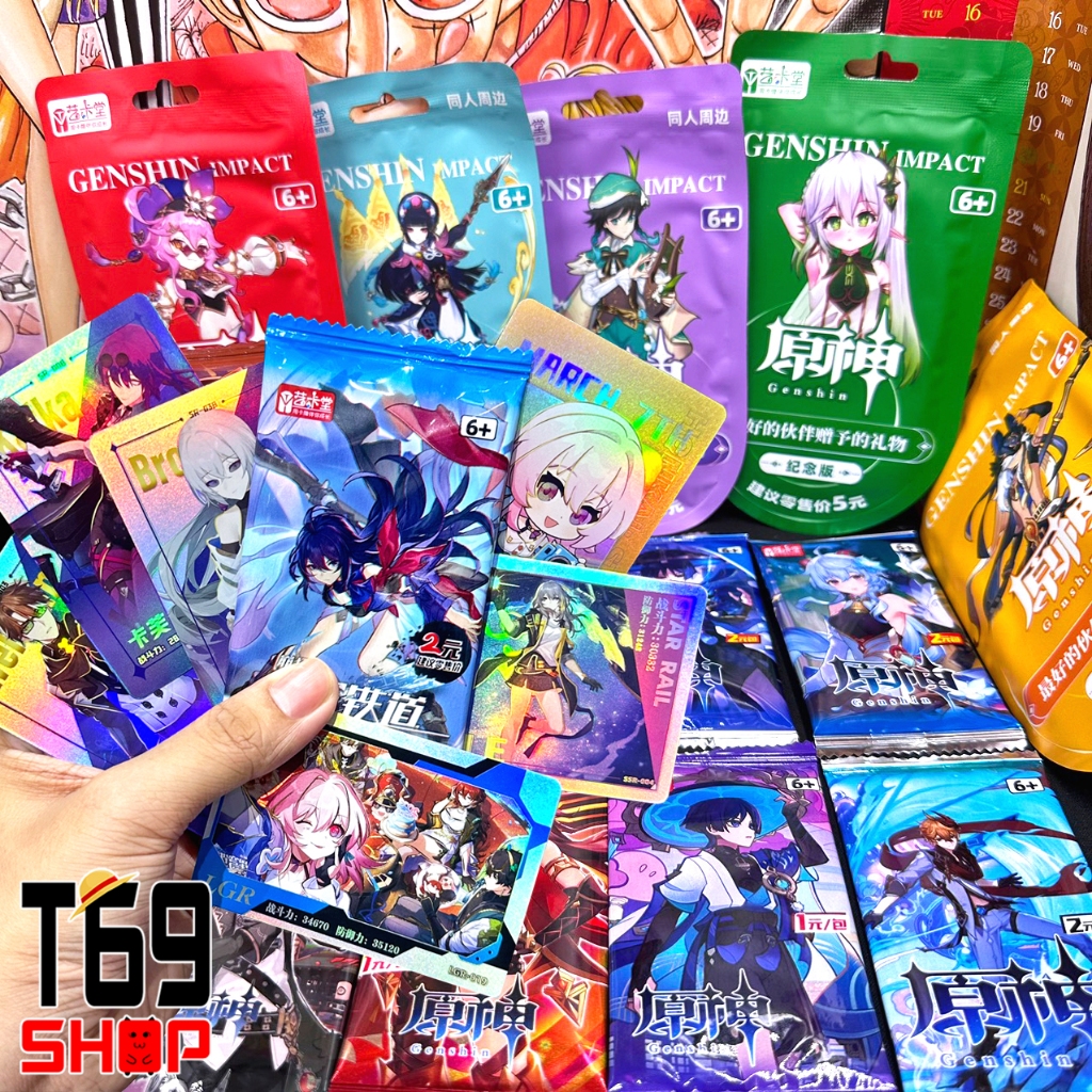 Pack nhân phẩm, gói ảnh thẻ nhân phẩm game Genshin Impact và Honkai Star Rail mẫu mới siêu rẻ