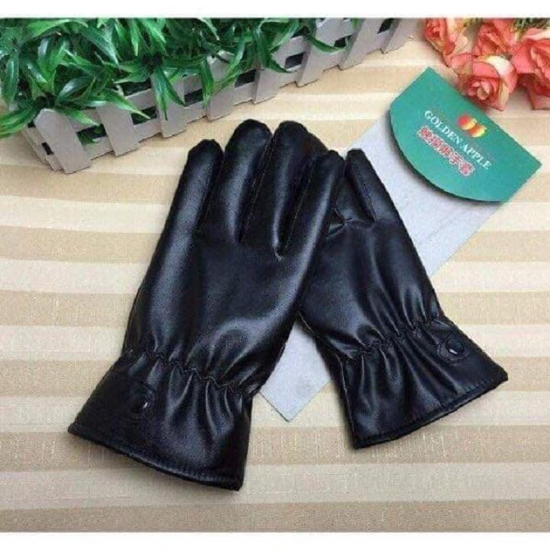 Găng tay da dành cho cả nam và nữ đi xe máy lót nỉ cao cấp (Tuyển   )