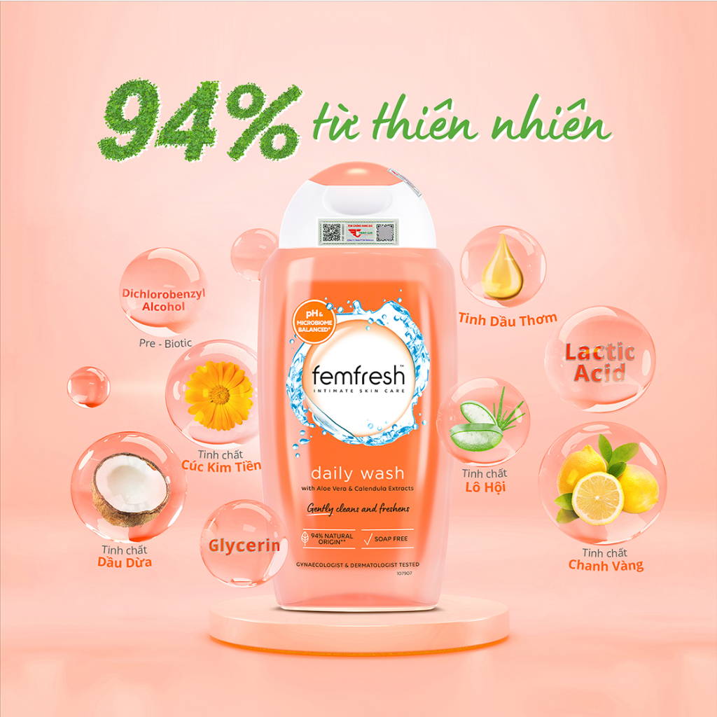 Ảnh Mua 2 Dung Dịch Vệ Sinh Phụ Nữ Femfresh Daily & Active 250ml Tặng Kèm Quà Tặng Đặc Biệt 2