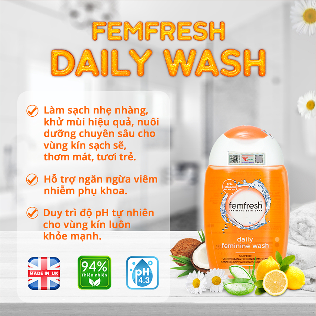 Ảnh Combo 2 Dung Dịch Vệ Sinh Phụ Nữ Làm Sạch Vùng Kín Fremfresh Daily Intimate Wash 150ml 4
