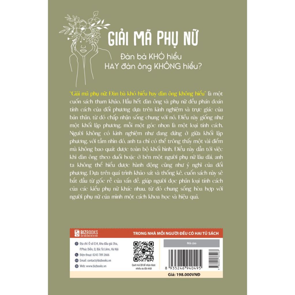 Sách Giải Mã Phụ Nữ - Đàn Bà Khó Hiểu Hay Đàn Ông Không Hiểu? - Nhìn Thấu Nội Tâm Của Tất Cả Phụ Nữ - Bizbooks