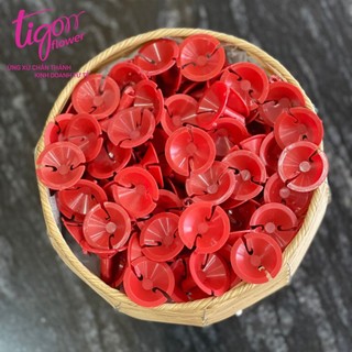 CHỤP NHỰA gắn trái cây - dễ sử dụng, chắc chắn, không đâm vào làm hư trái cây (gói 90-100 cái màu ngẫu nhiên)
