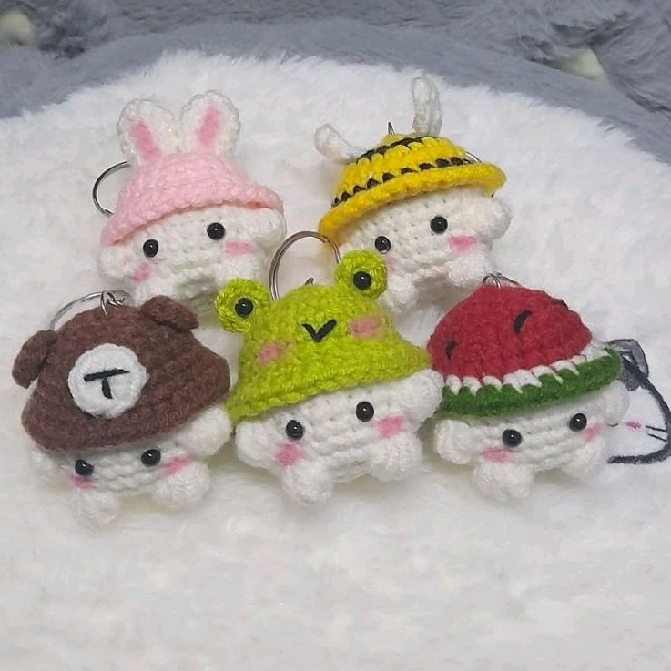 Móc khóa nấm mini cute len - handmade | Shopee Việt Nam