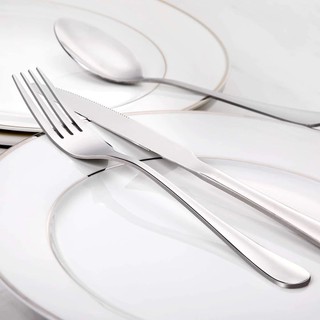 Bộ 3 Món Cao Cấp Gồm Dao Thìa Dĩa(Nĩa) Inox 304 Dùng Ăn Món Tây Bit Tết Mỳ Spaghetti.