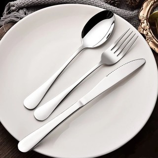 Bộ 3 Món Cao Cấp Gồm Dao Thìa Dĩa(Nĩa) Inox 304 Dùng Ăn Món Tây Bit Tết Mỳ Spaghetti.