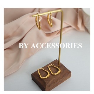 Bông tai nữ titan kiểu hình học bất định mạ vàng 18K thời trang cá tính không gỉ WE2332 BY ACCESSORIES