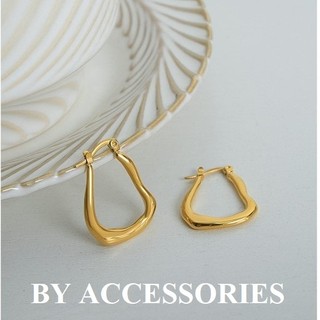 Bông tai nữ titan kiểu hình học bất định mạ vàng 18K thời trang cá tính không gỉ WE2332 BY ACCESSORIES