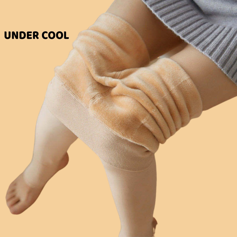 Quần tất giữ nhiệt nữ lót lông UNDERCOOL co dãn màu da đen siêu ấm mùa đông cực ấm đại hàn QT02