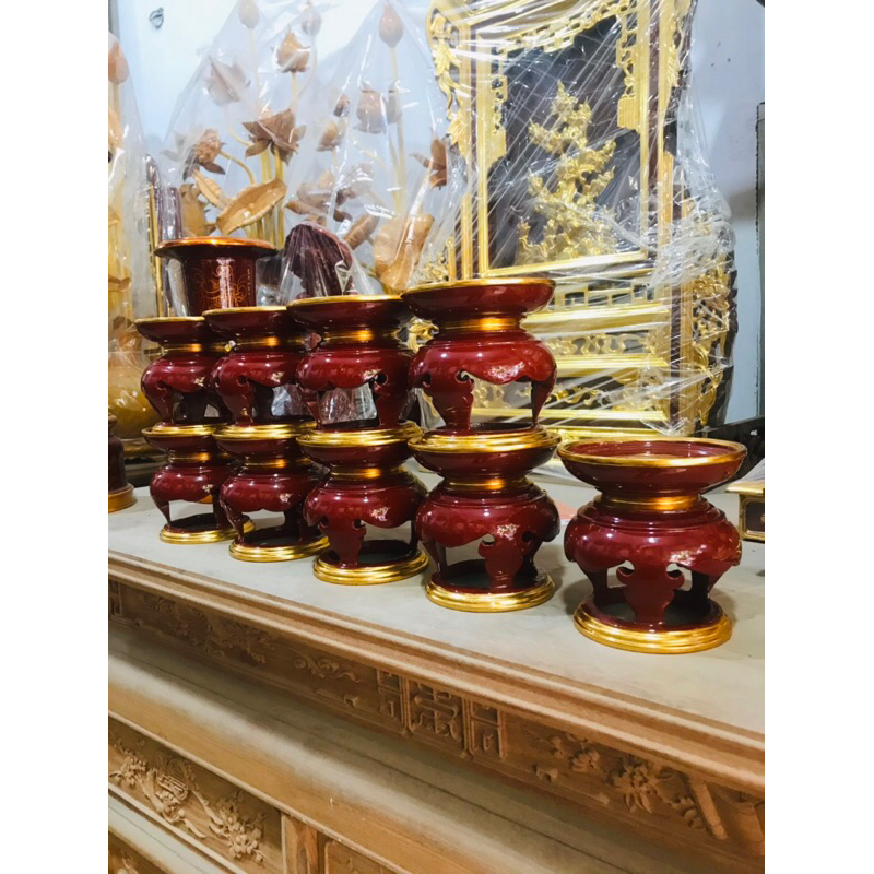 Đế chân mây Sơn son thếp vàng