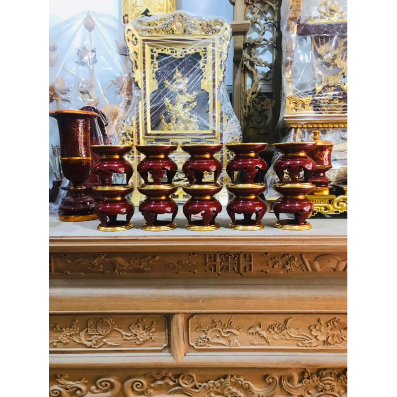 Đế chân mây Sơn son thếp vàng