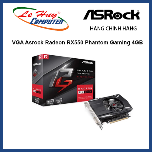Card màn hình - VGA Asrock Radeon RX550 Phantom Gaming 4GB | Shopee ...