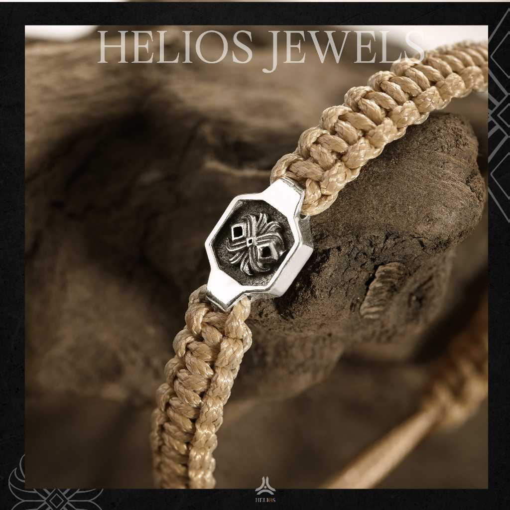 Ảnh Vòng tay bạc S925 Lotus Shield Helios Silver Original VTBN0228 4