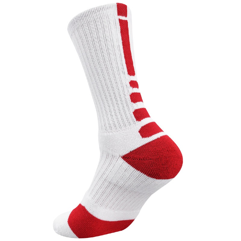 Vớ Tất cotton cao cổ TRẮNG XÁM ĐEN loại dày phù hợp chạy bộ, bóng đá,...