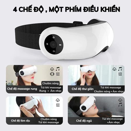 Máy Massage Mắt Thông Minh DELADEP, Mát Xa Thư Giãn, Xoa Bóp Vùng Thái Dương, Chăm Sóc Mắt Với 4 Chế Độ Tự Chọn DE20