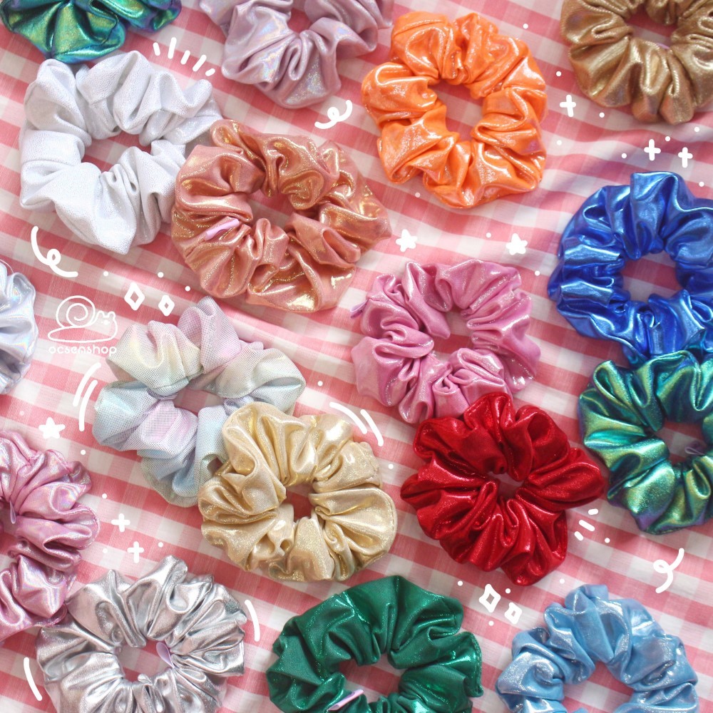 Chun buộc tóc Scrunchie made by Ốc sên các mẫu (Nhắn tin chọn màu)