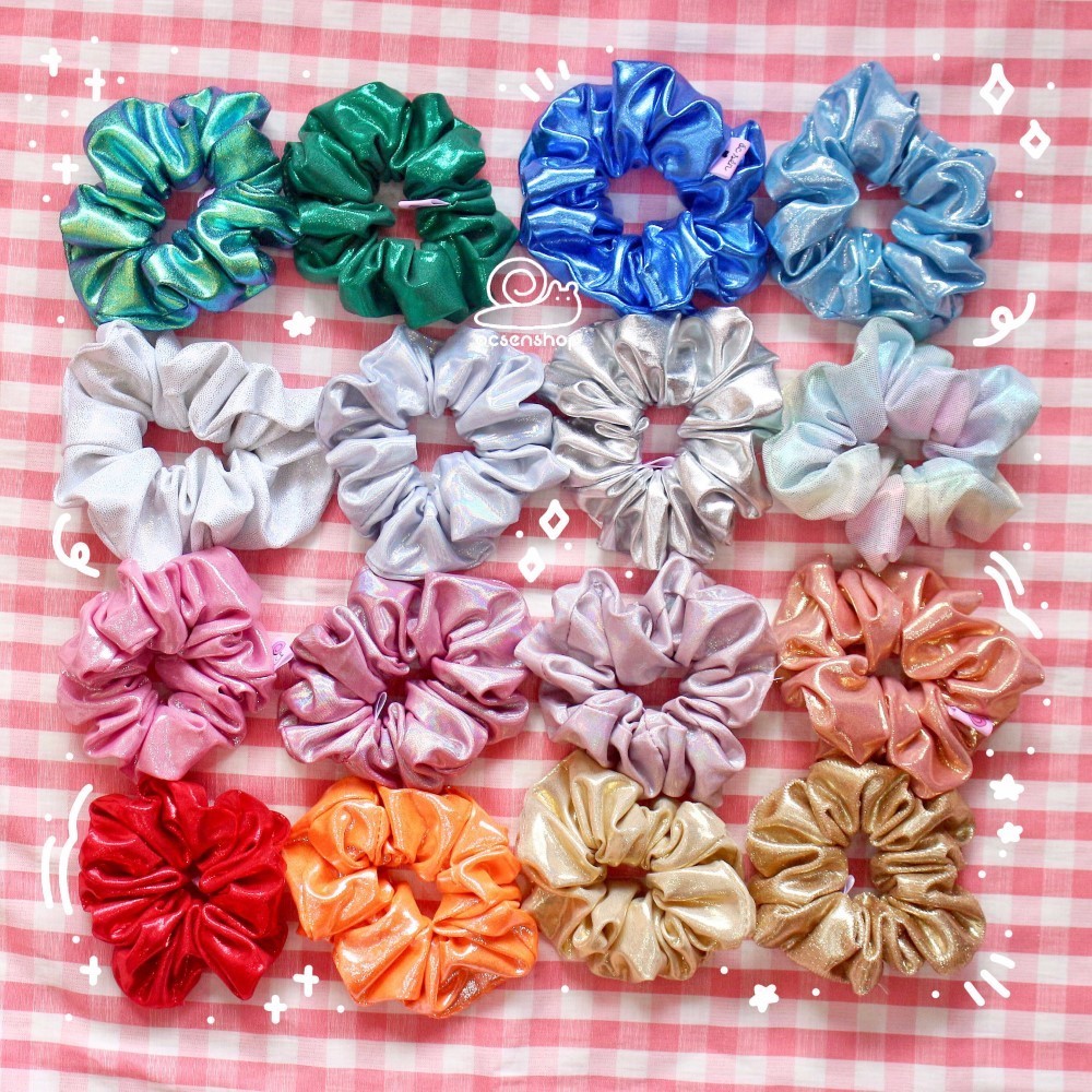 Chun buộc tóc Scrunchie made by Ốc sên các mẫu (Nhắn tin chọn màu)