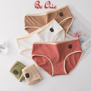 Quần lót cute nữ cotton trơn kháng khuẩn Happy Girl Q 100 BC_CHIC LINGERIE