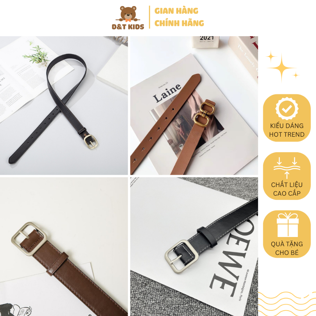 [Quà tặng] Thắt lưng dây nịt bé trai, màu sắc ngẫu nhiên cho bé thiết kế cá tính, thời trang | D&T KIDS