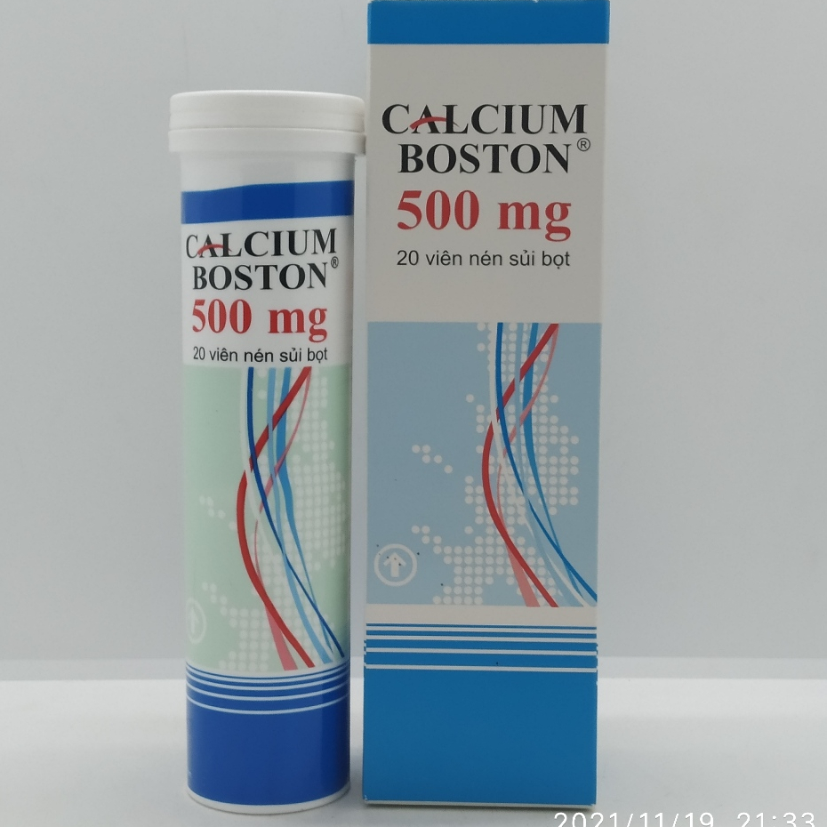 Viên sủi bổ sung canxi Calcium Boston 500mg tuýp 20 viên | Shopee Việt Nam