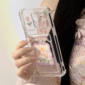 Ốp lưng iphone nice hoa Ốp điện thoại IP trong túi đựng thẻ ảnh iphone 7/7plus/8/8plus/x/11/12/13/14/15max/promax ct1004