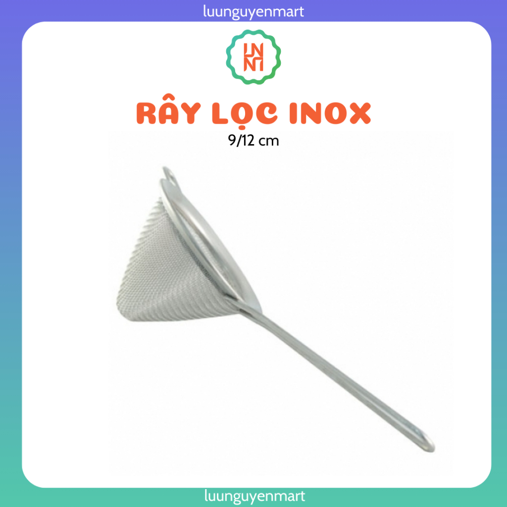 Rây lọc inox nhọn, Vợt lọc inox không rỉ có móc treo tiện lợi - Size 9 ...