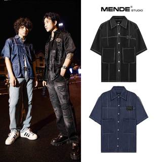 Slim Jean Shirt - Áo sơ mi nam tay ngắn vải jean MENDE