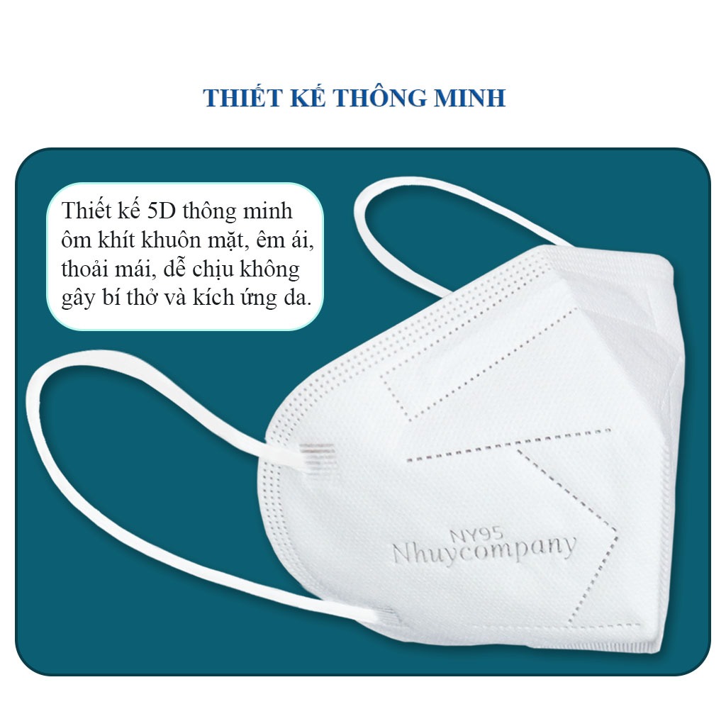 Combo 10 Khẩu trang N95 Như Ý, không xù lông, không bí thở, không đau tai