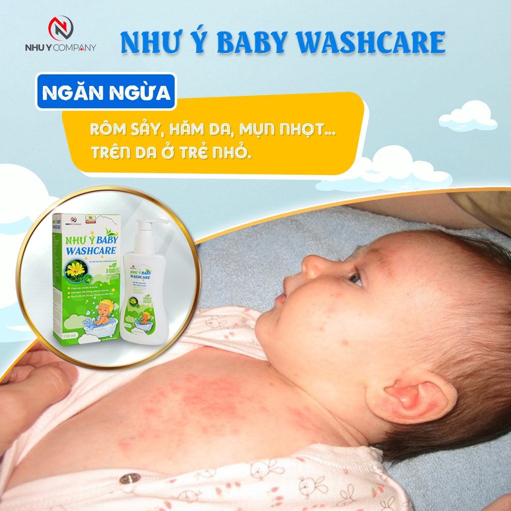 Combo 2 chai sữa tắm gội Như Ý Baby Washcare 150ml