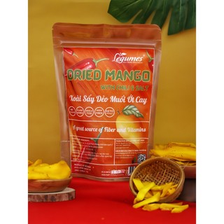 Xoài Sấy Dẻo Muối Ớt không đường Légumes – Snack Ăn Vặt dinh dưỡng – Gó 500g – Vị Chua Cay Ngon