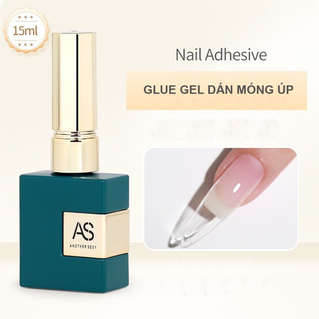 Glue gel (Gel Adhesive) AS (cần hơ đèn) - Gel đính đá, đính móng 15ml