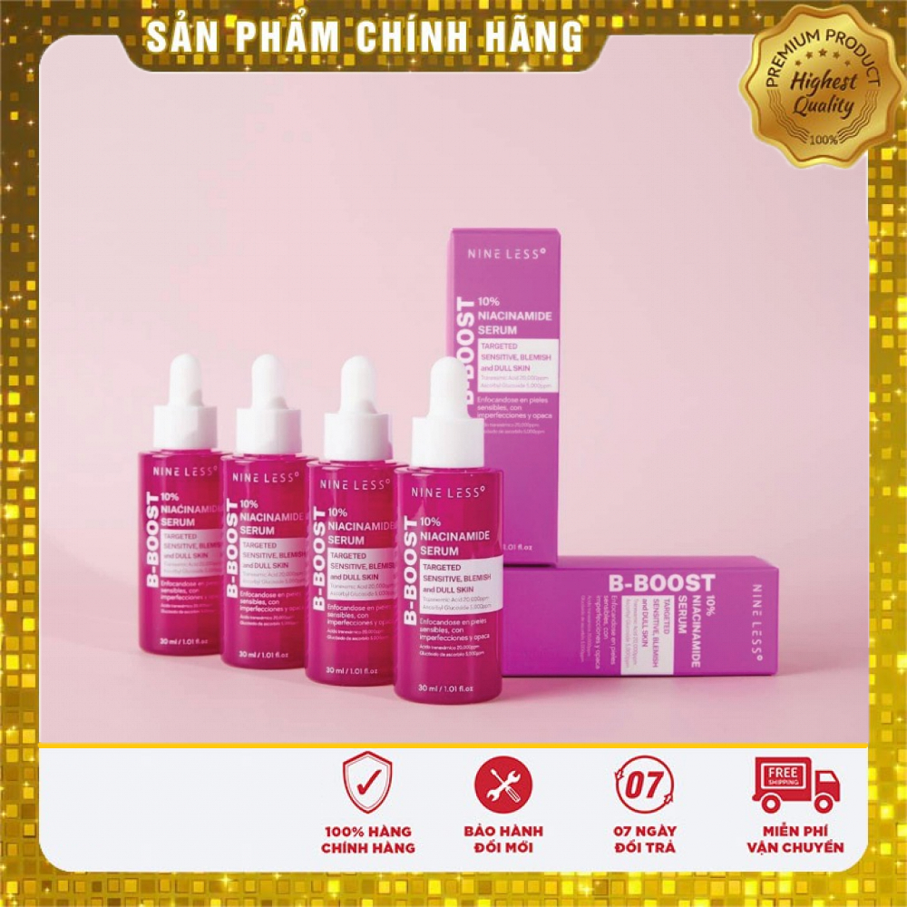 SERUM NINE LESS B - BOOST 10% NIACINAMIDE giúp sáng da, thu nhỏ lỗ chân ...