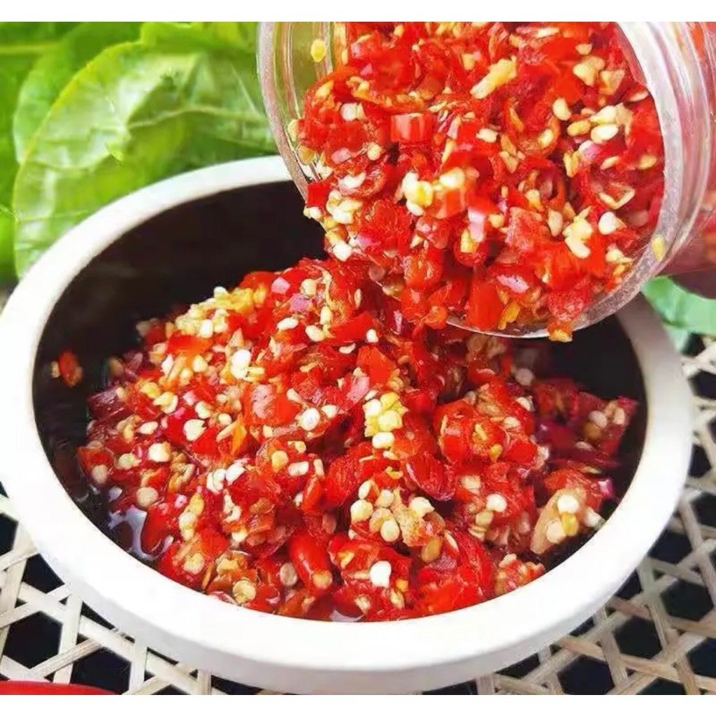 Ớt Chưng Hồ Nam Hũ Lớn 500g - Sa Tế Tỏi Ớt Thơm Cay, Chấm Đồ Luộc Siêu Cuốn Chuẩn Vị Trung Luka Food