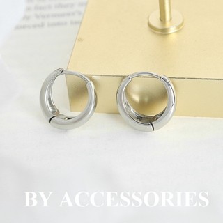 Bông tai nữ titan kiểu chữ C tròn đơn giản thời trang không gỉ WE2334 BY ACCESSORIES