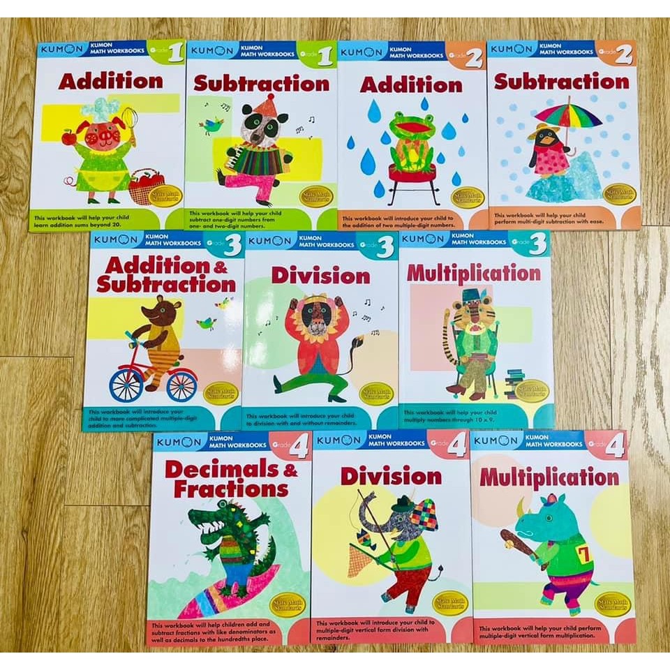 Bộ Sách- Kumon Math Workbooks 10 Cuốn | Shopee Việt Nam
