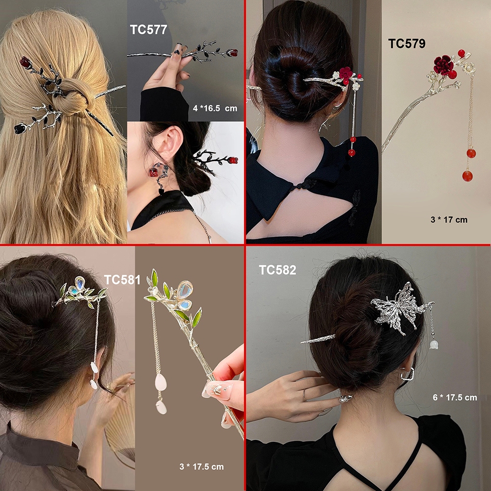 Ảnh GOTI - Trâm Cài Tóc Phong Cách Cổ Điển, Cổ Trang, Hiện Đại Phụ Kiện Trang Trí Dành Cho Nữ TC509 4