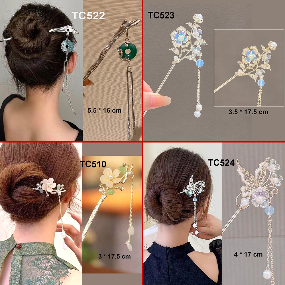 GOTI - Trâm Cài Tóc Phong Cách Cổ Điển, Cổ Trang, Hiện Đại Phụ Kiện Trang Trí Dành Cho Nữ TC509
