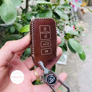 Bao da chìa khóa Altis, bọc ốp chìa khoá các đời xe Toyota Altis, Camry 2012-2013 bằng da bò thật