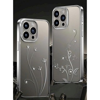 Ốp lưng Memumi trong cứng hoa đính đá không ố màu dành cho iPhone 15 Promax 15 Pro