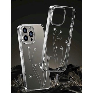 Ốp lưng Memumi trong cứng hoa đính đá không ố màu dành cho iPhone 15 Promax 15 Pro