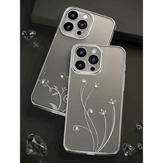 Ốp lưng Memumi trong cứng hoa đính đá không ố màu dành cho iPhone 15 Promax 15 Pro