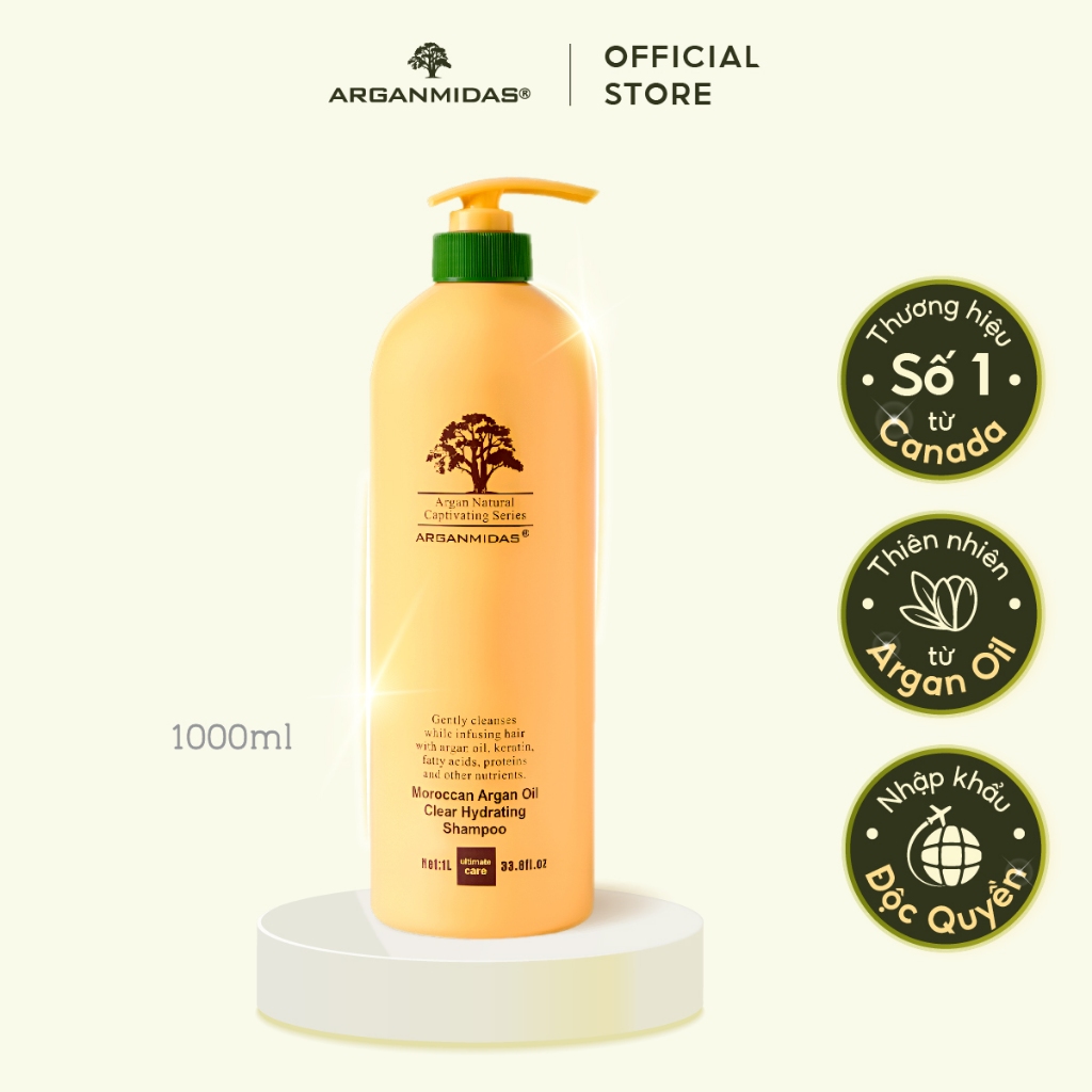 Ảnh Dầu gội siêu dưỡng ẩm Arganmidas Moroccan Argan Oil Clear Hydrating Shampoo  - 1000ml 3