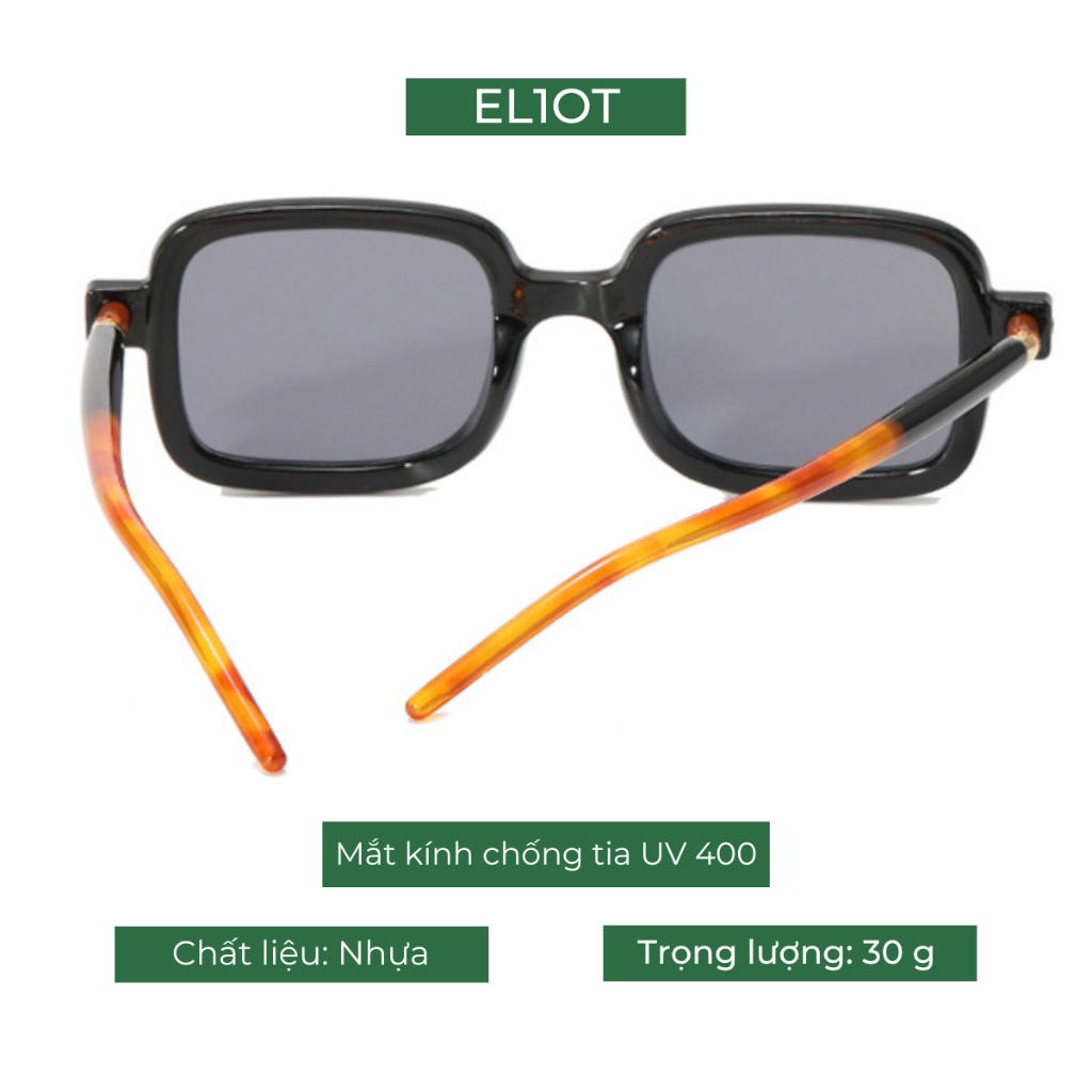 Kính râm chữ nhật ELIOT tròng kính chống tia UV400 phong cách thời trang phù hợp cả nam và nữ 13101