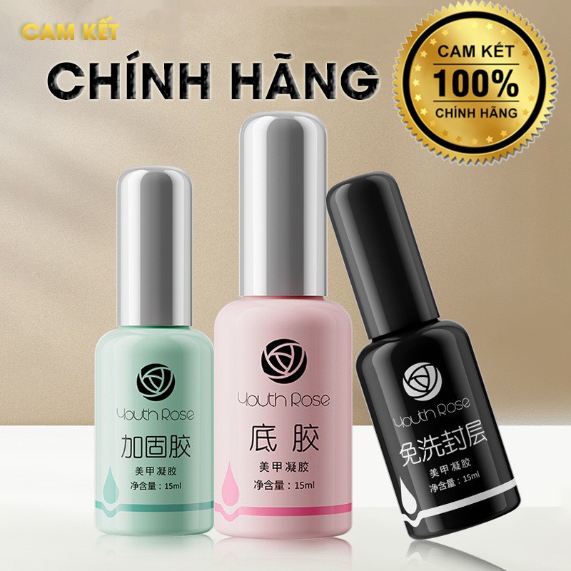 (Hàng loại 1) Base top hoa hồng chính hãng, sơn liên kết móng 15ml
