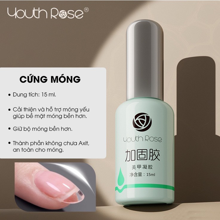 (Hàng loại 1) Base top hoa hồng chính hãng, sơn liên kết móng 15ml
