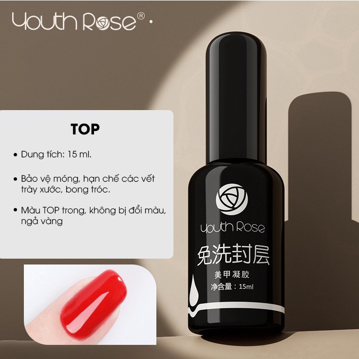 (Hàng loại 1) Base top hoa hồng chính hãng, sơn liên kết móng 15ml