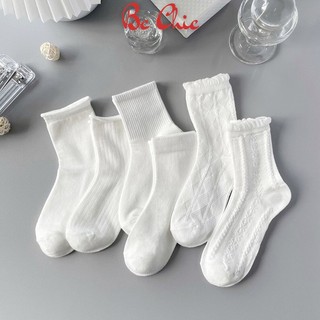 Tất nữ cổ cao Hàn Quốc co dãn 4 chiều, tất vớ nữ thể thao trơn dễ phối đồ BC_CHIC LINGERIE